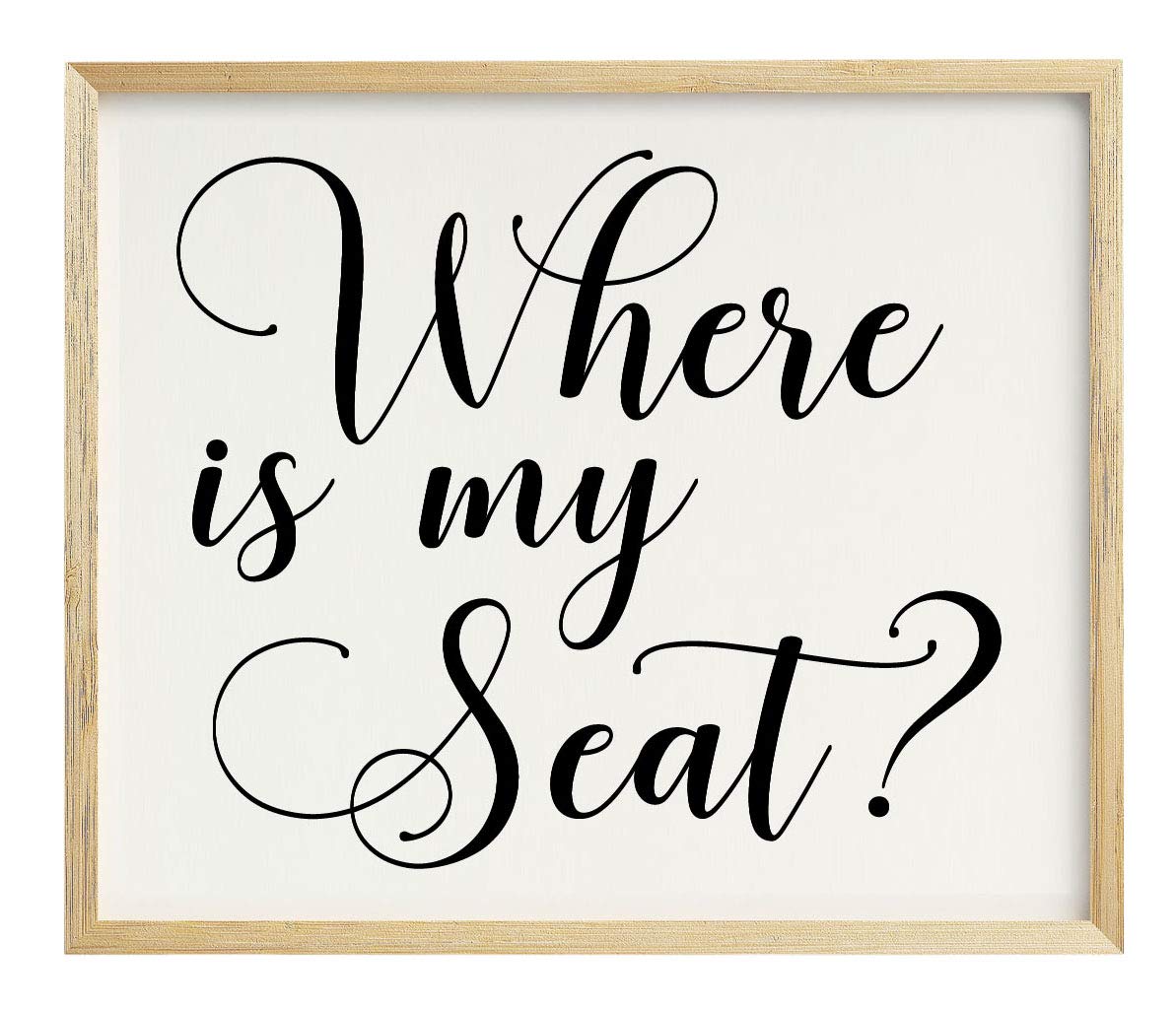 Darling Souvenir Where is My Seat Wedding Party Sign Seating Chart Signage Party Print - Frame Not Included