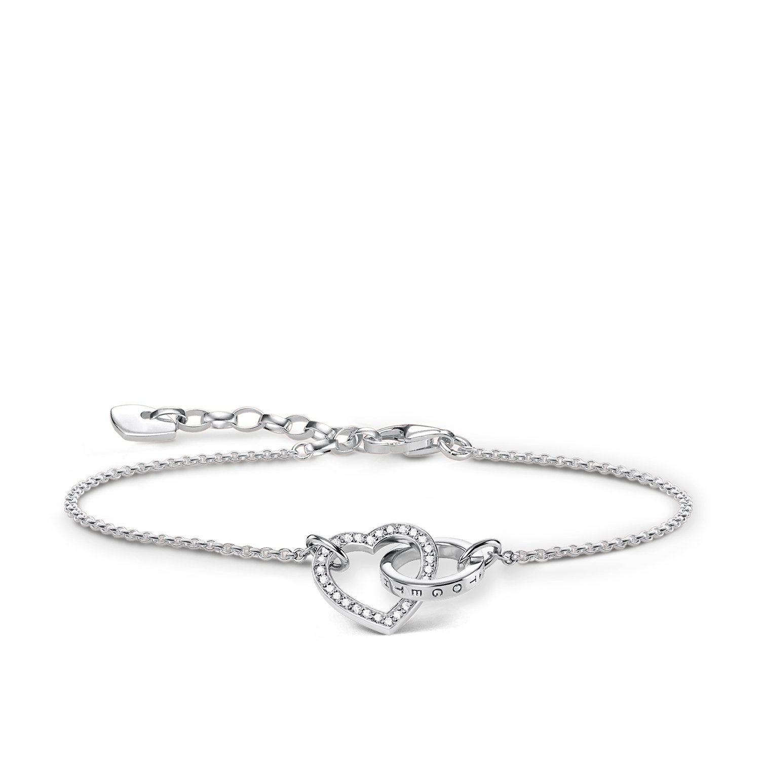 Thomas Sabo Damen Kette Herz Anhänger Zirkonia 925 Sterling Silber KE1554-051-14-L45v