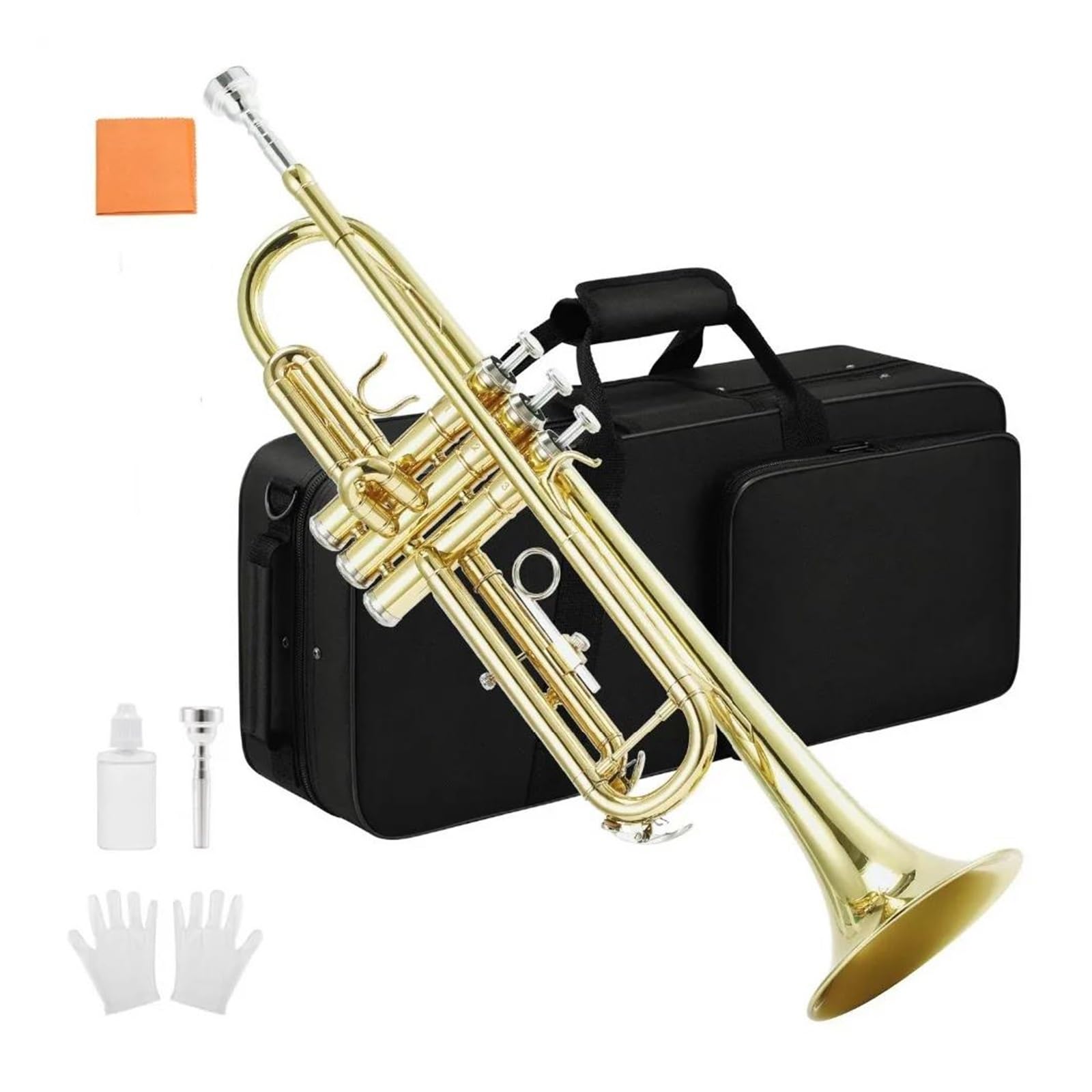 Trompeten für Anfänger Professionelle Trompete Messing Gold Trompete Digitale Mechanische Schweißrohrmusik Nimmt Messingmusikinstrumente An