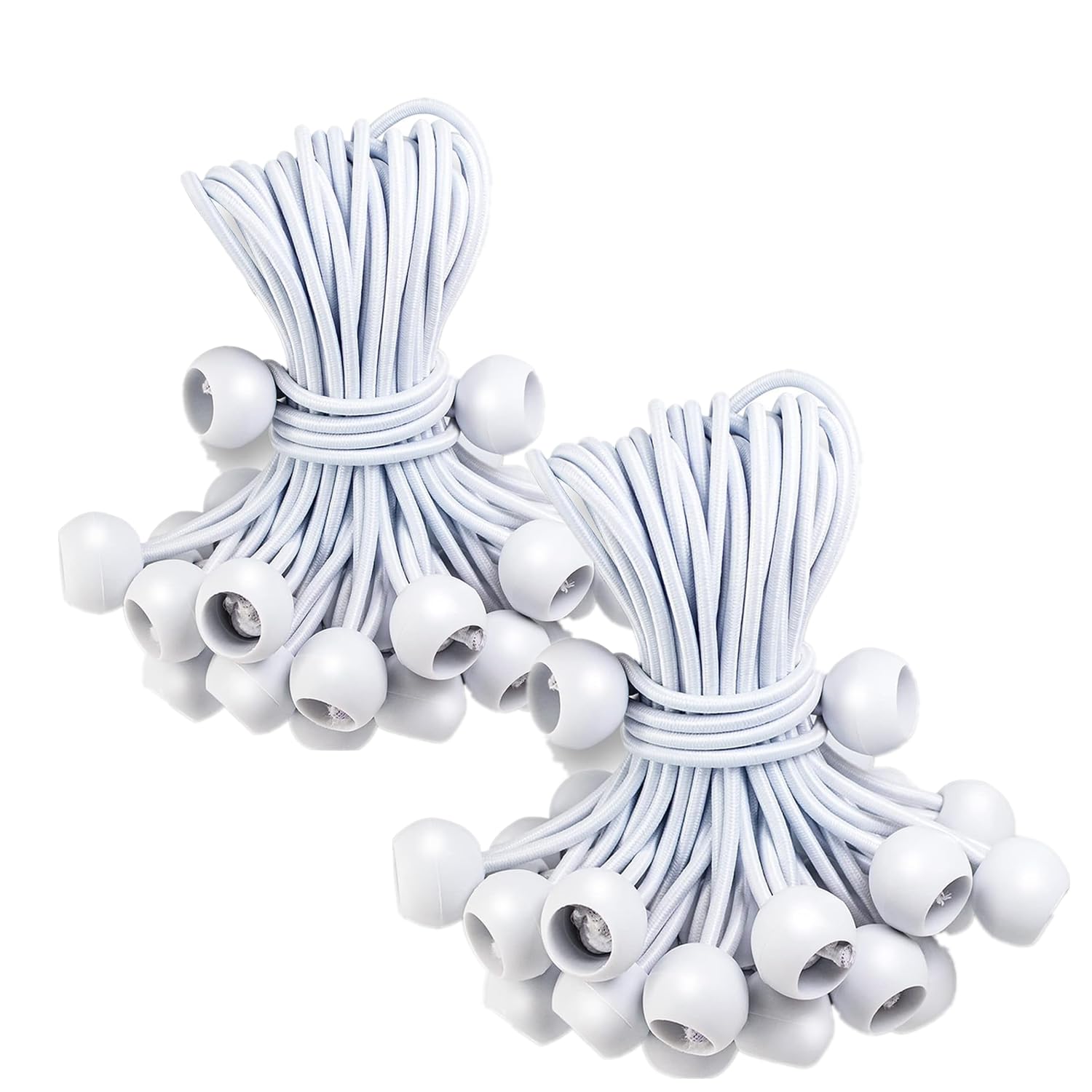 Lot de 100 tendeurs élastiques avec boules, 15,2 cm pour chapiteau, tente de camping, auvent, rideau