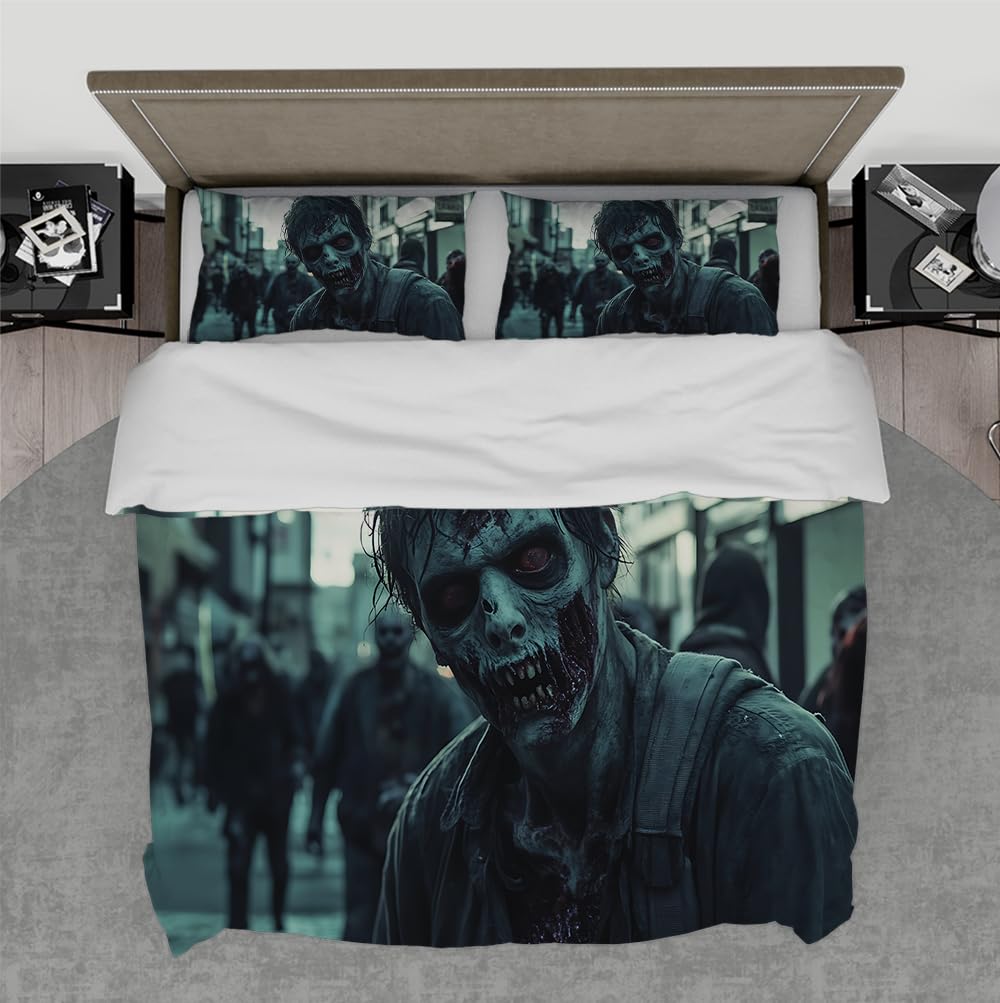 Housses de couette avec attaches d'angle Halloween fini la couette qui bouge