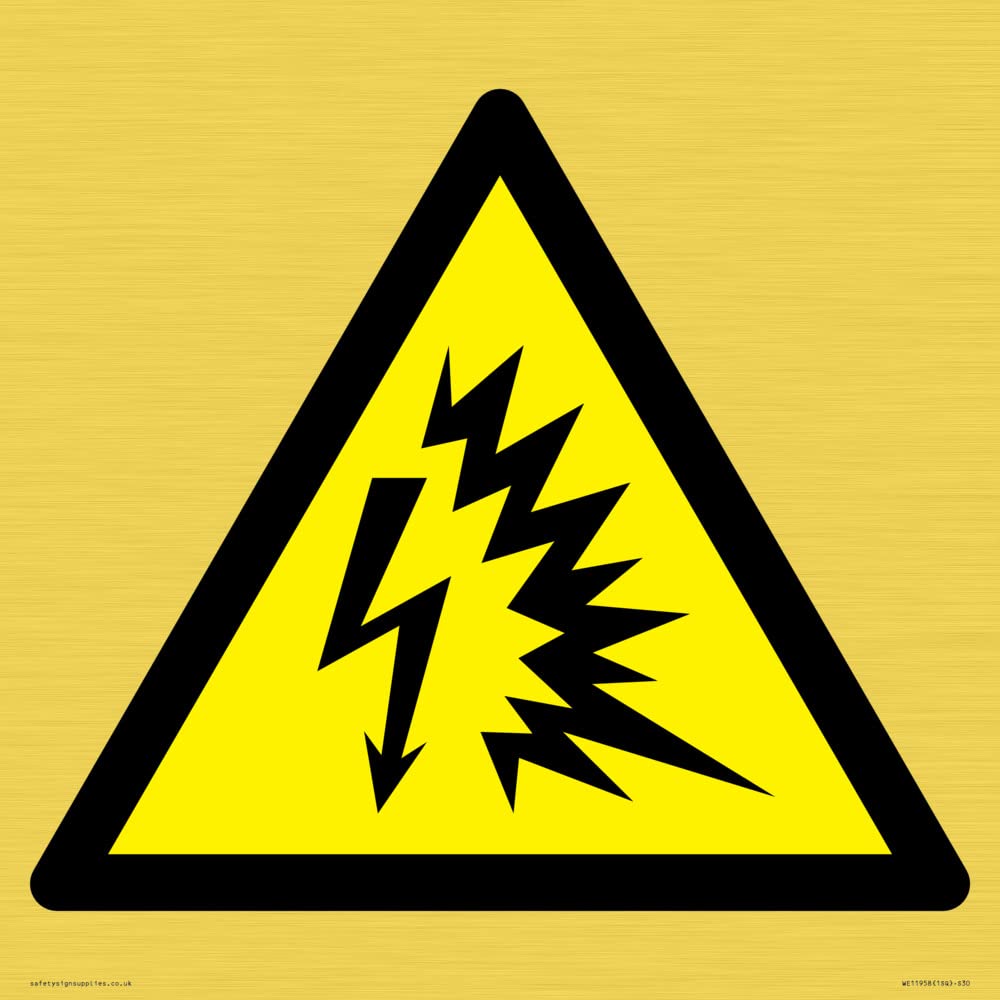 W042 Warning: Arc flash Sign - 300x300mm - S30, Yellow/White