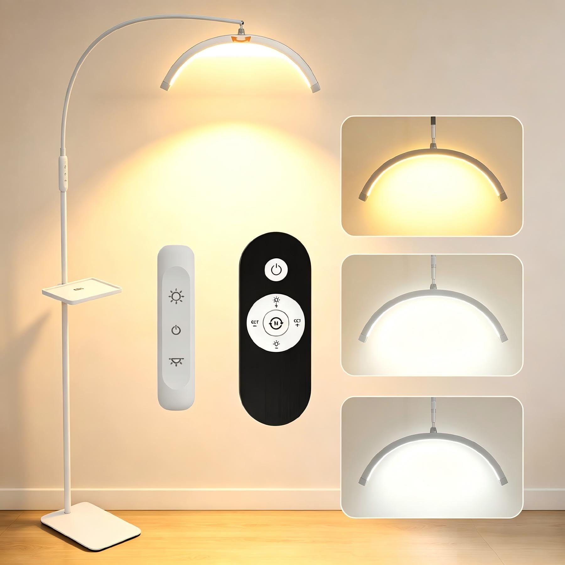 ARTETHYS Floor Lamp, Half Moon Light Lamps for Living Room, Lash Light