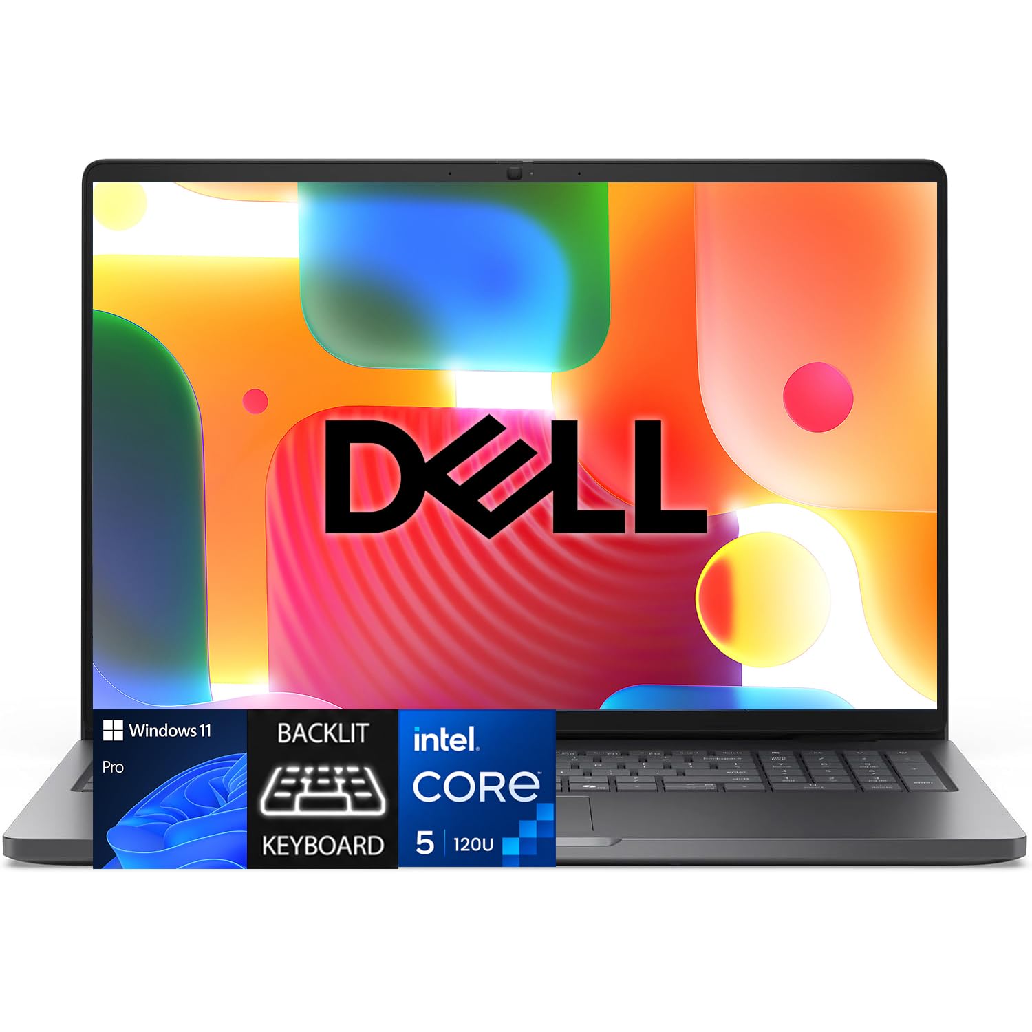 Dell Pro 16 AI Business Laptop, Intel Core 5 120U (5.0 GHz Turbo Speed), 16" WUXGA Anti-Glare Display, 32GB DDR5 RAM, 1TB SSD, Backlit Keyboard, Ethernet (RJ-45) Port, Copilot AI, Windows 11 Pro