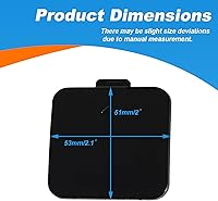 Vista 6 de Tapa de gancho de remolque de parachoques delantero para BMW Serie 5 E60 E61 2004 2005 2006 2007 51117111787 (negro, lado derecho del pasajero)