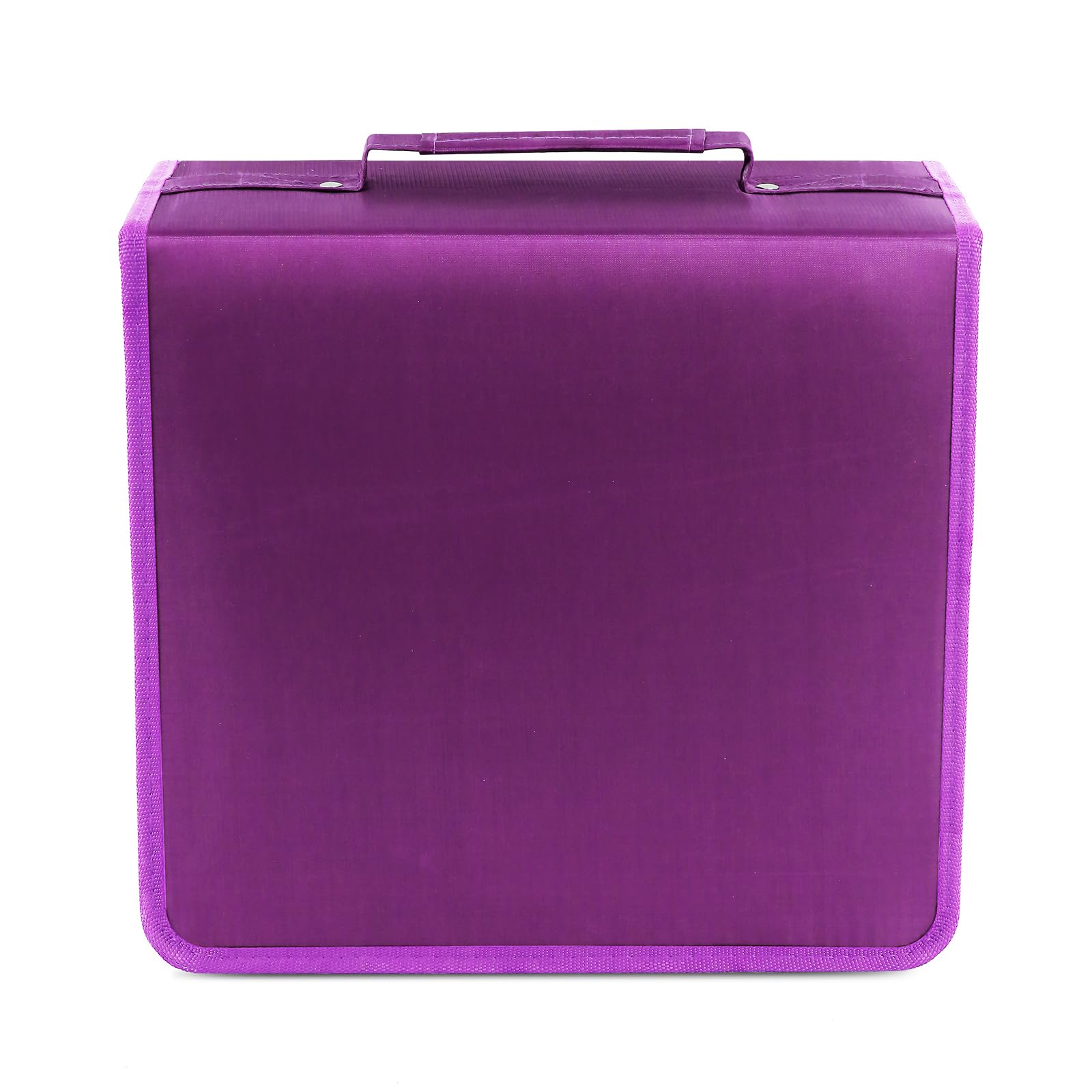 Custodia per CD, capacità 384, porta CD/DVD, organizer a portafoglio, portatile, per casa e viaggi (viola)