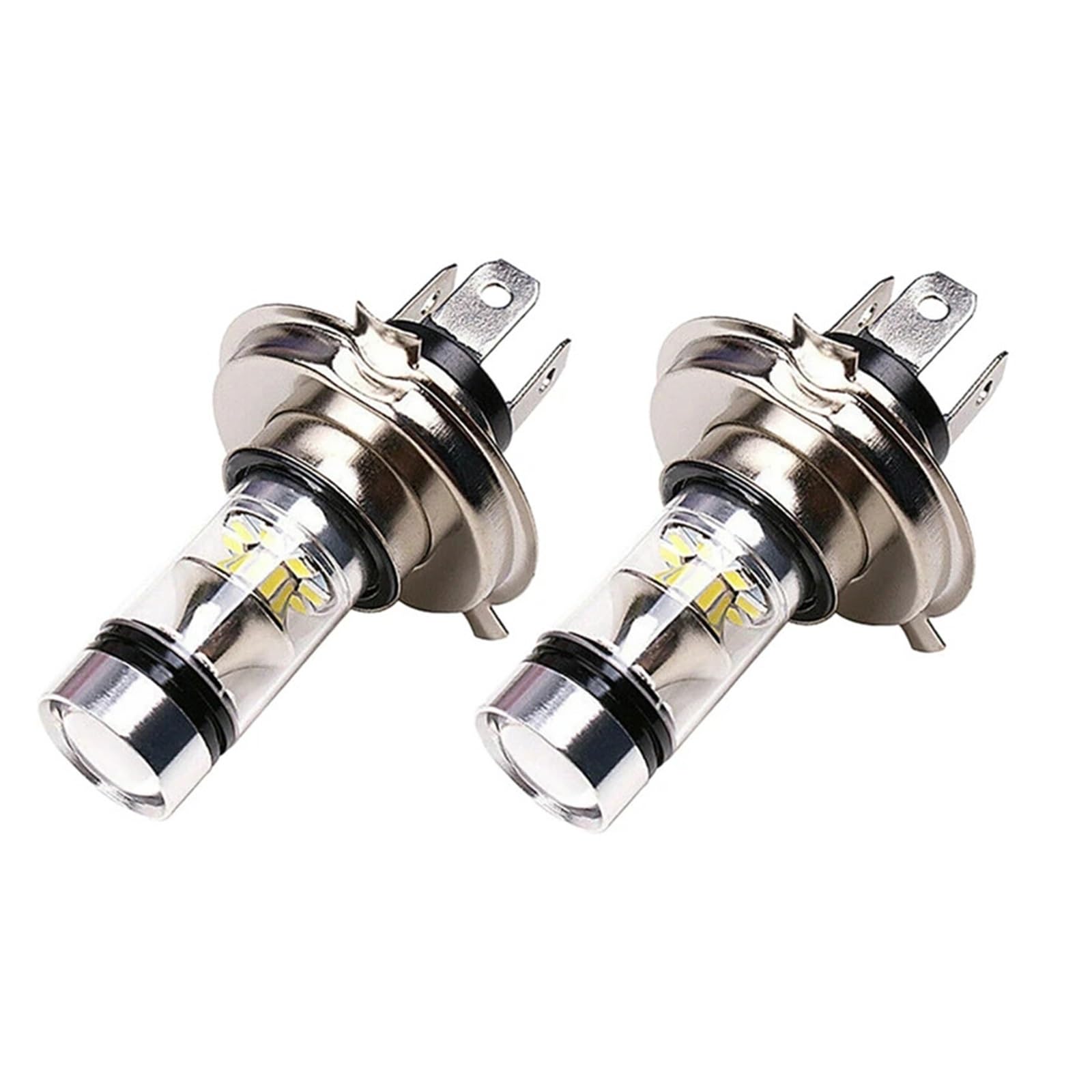 2 pezzi H7 H4 super luminoso 100 W LED faro fendinebbia DRL lampadine fascio alto/basso 6000 K bianco H8 H9 H11 9005 9006 lampade for auto 12 V 4300 K(6000K Cold White,H4)