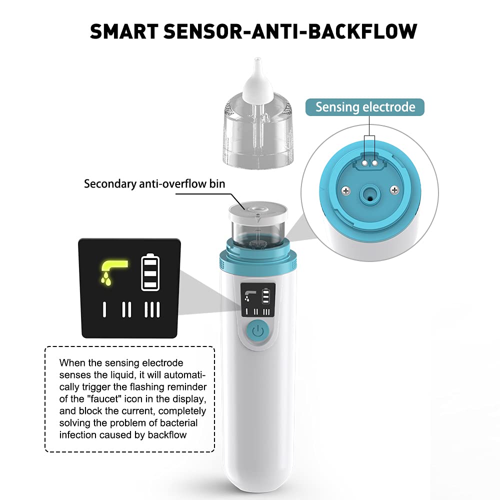 Aspiratore nasale per Neonati Sicuro Confortevole Elettrico Hygienic Silicon Nose Aspiratore Aspiratore per Bambini Baby Kids Neonati