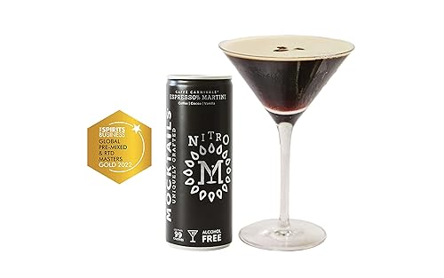 Mocktails Sin alcohol 0.0% Espresso Martini Nitro paquete de 12 Mezcla de Martini Espresso cargada de nitrógeno Craftmix sin alcohol hecho con el