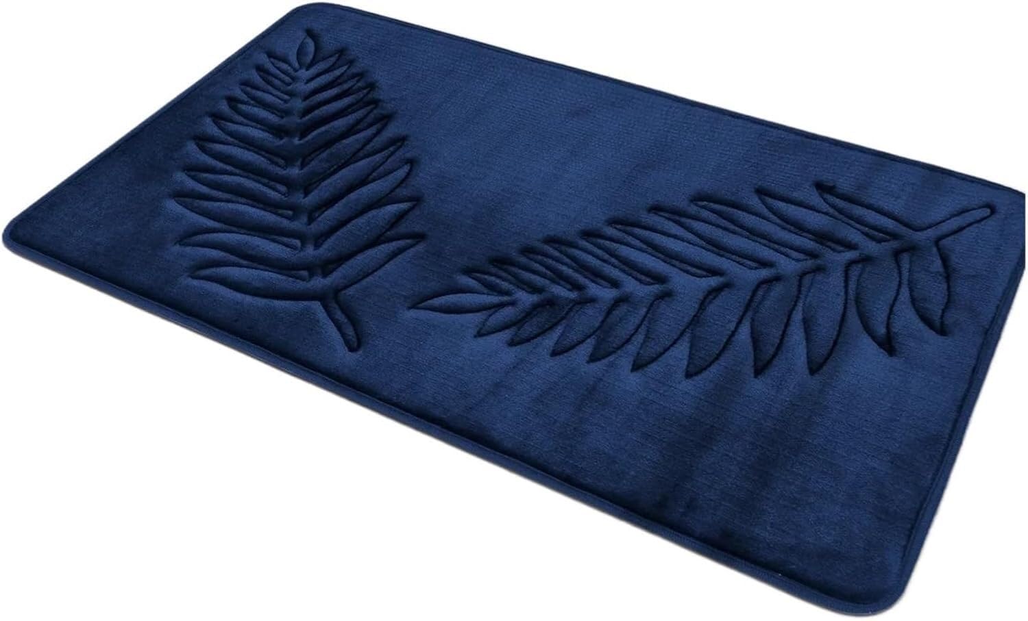 KeuLen Matten for Badezimmer, 1 Stück, saugfähig, rutschfest, Memory-Schaum, for Wohnzimmer, Schlafzimmer, Küche, Heimteppich, Baumwolle, Badezimmer, Bodenteppiche for den Heimgebrauch(Blue,60x90cm)