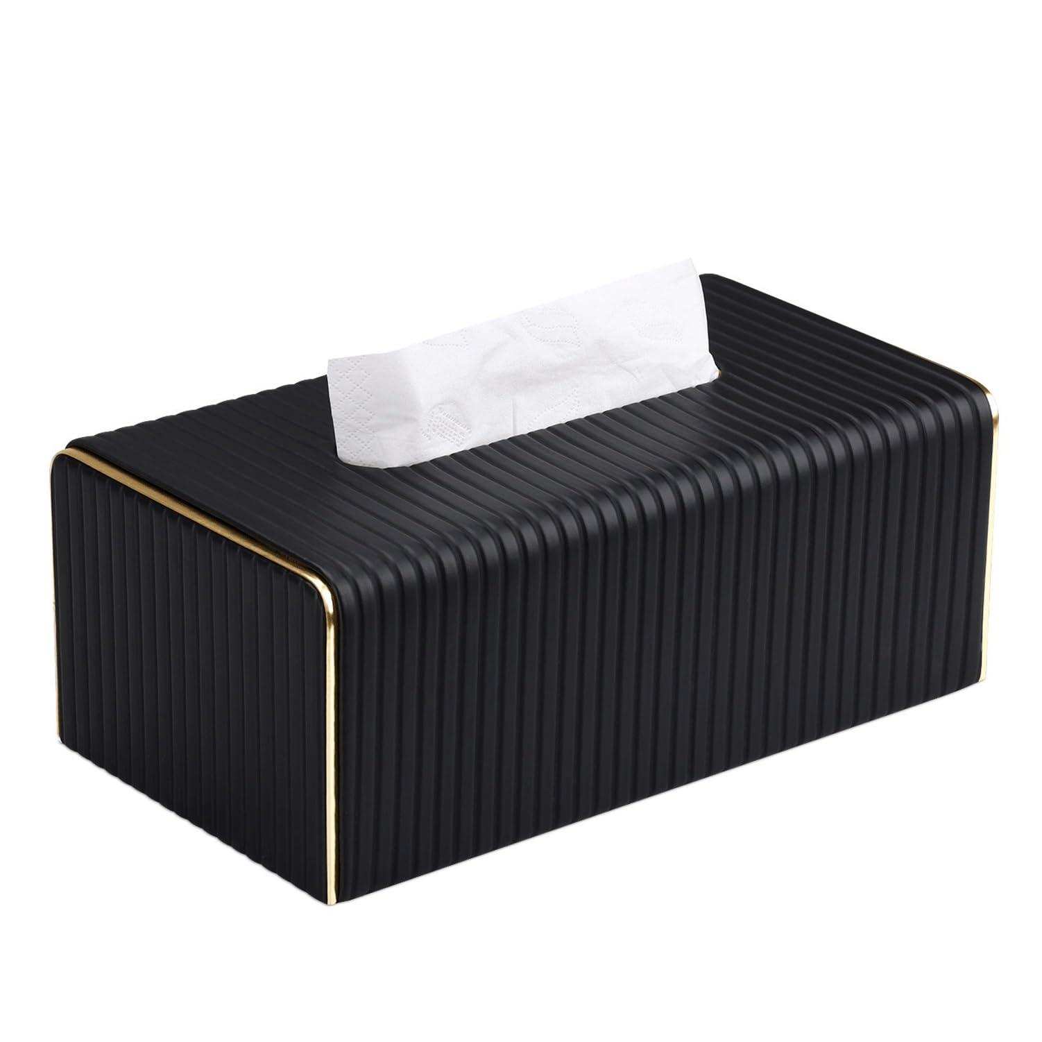 Lh7src3kh Black Tissue Dispenser Paper Box Living Room High-End Coffee Table Minimalist Home Use Hotel Tissue
