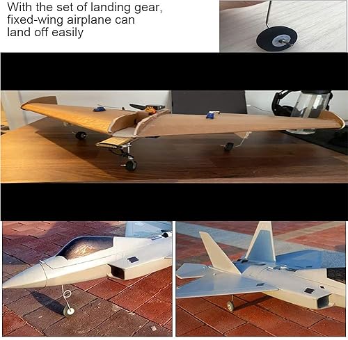 Miniatura 5 de Bettomshin Ruedas de avión RC, 4 piezas de 1.97 pulgadas de diámetro RC neumáticos y ruedas, repuesto de rueda de espuma de avión para bricolaje,