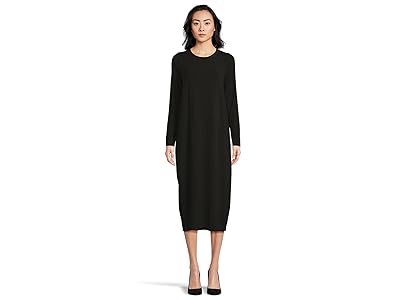 Eileen Fisher Petite Stretch Jersey Knit Full Length Oval Dress Women