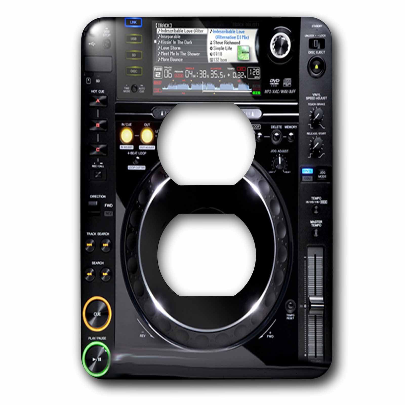 Placa para doble enchufe 3dRose lsp_167167_6 con estampado multicolor de alta visibilidad