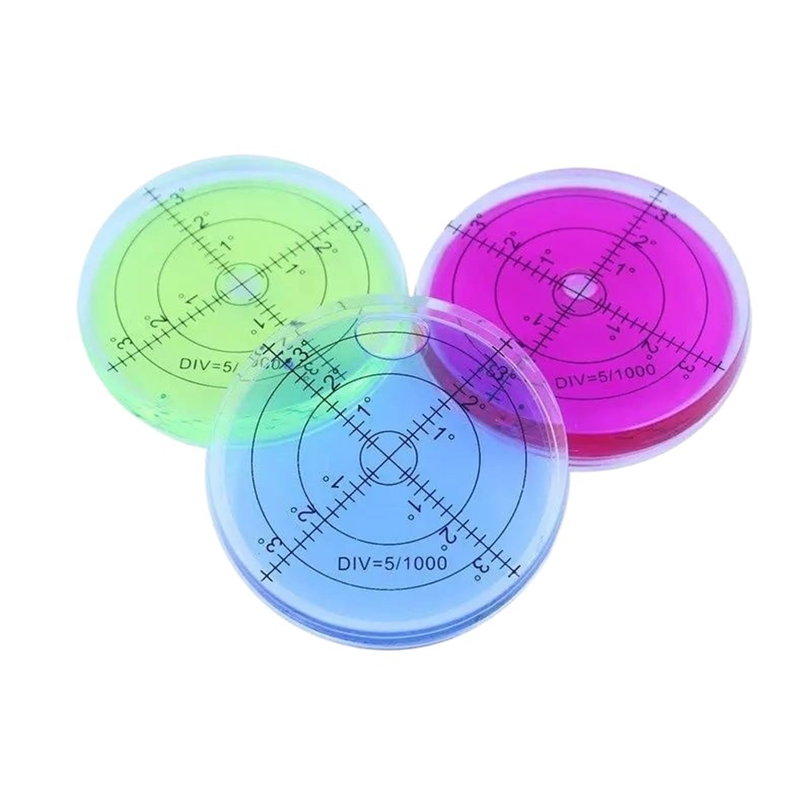 Tkgmgtn Yellow 66 * 10Mm Spirit Bubble Level Degree Mark Surface Circular Leveling Bead
