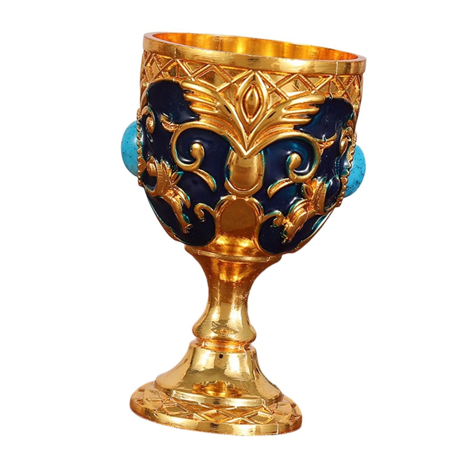 OSNIYAW Metal Butterfly Engraved Goblet Shot Glass for Wine Tasting and Party Decor Metal Shot Glass