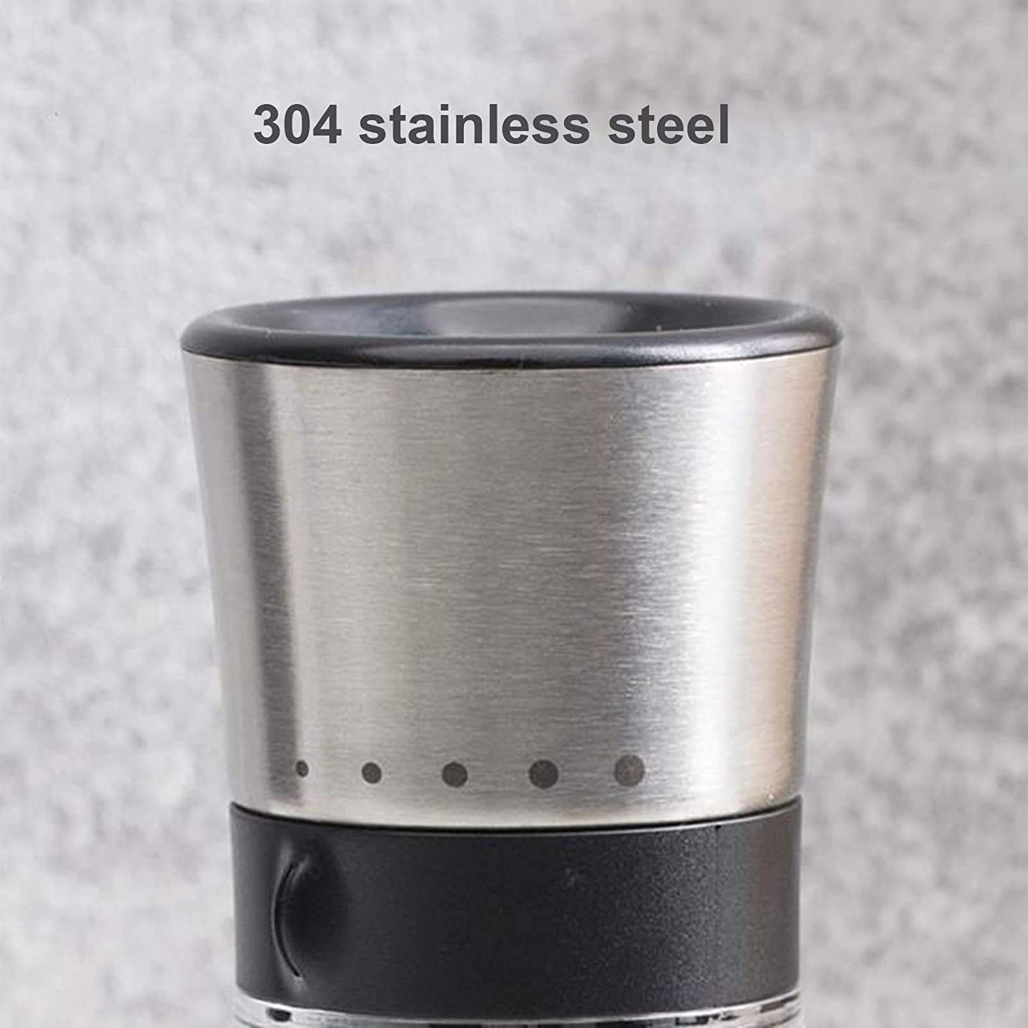 Moulin Sel Poivre Lot De 2 Moulins à Poivre Et Sel Manuel En Bois - Réglables 16.5cm Noir & Blanc