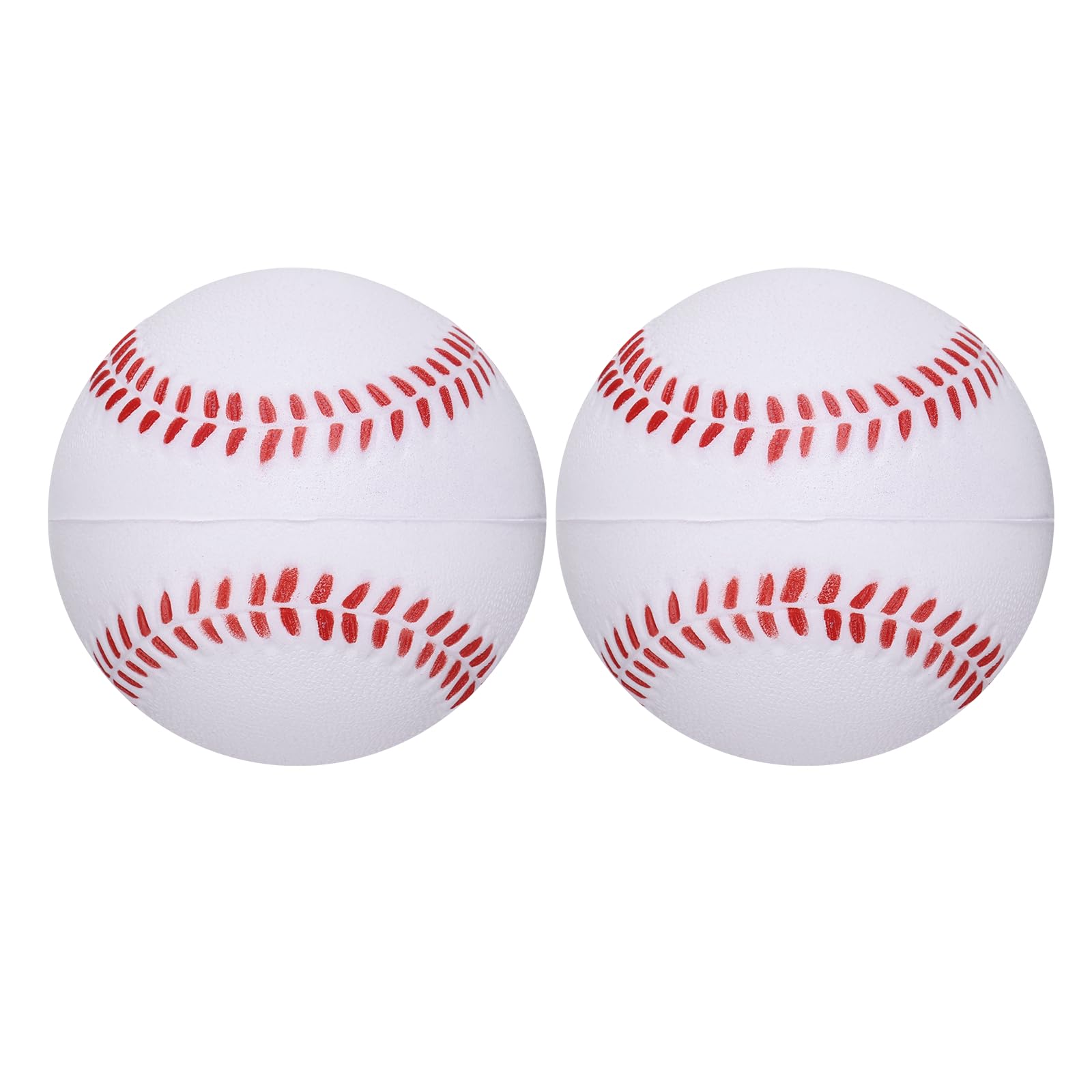 YELARXI Soft Sponge Foam Baseballs, PU Solid Baseballs Training Practice Ball 9" & 4 Pack & White-Fitting for (Daily Practice/Fun Sports/Competition)