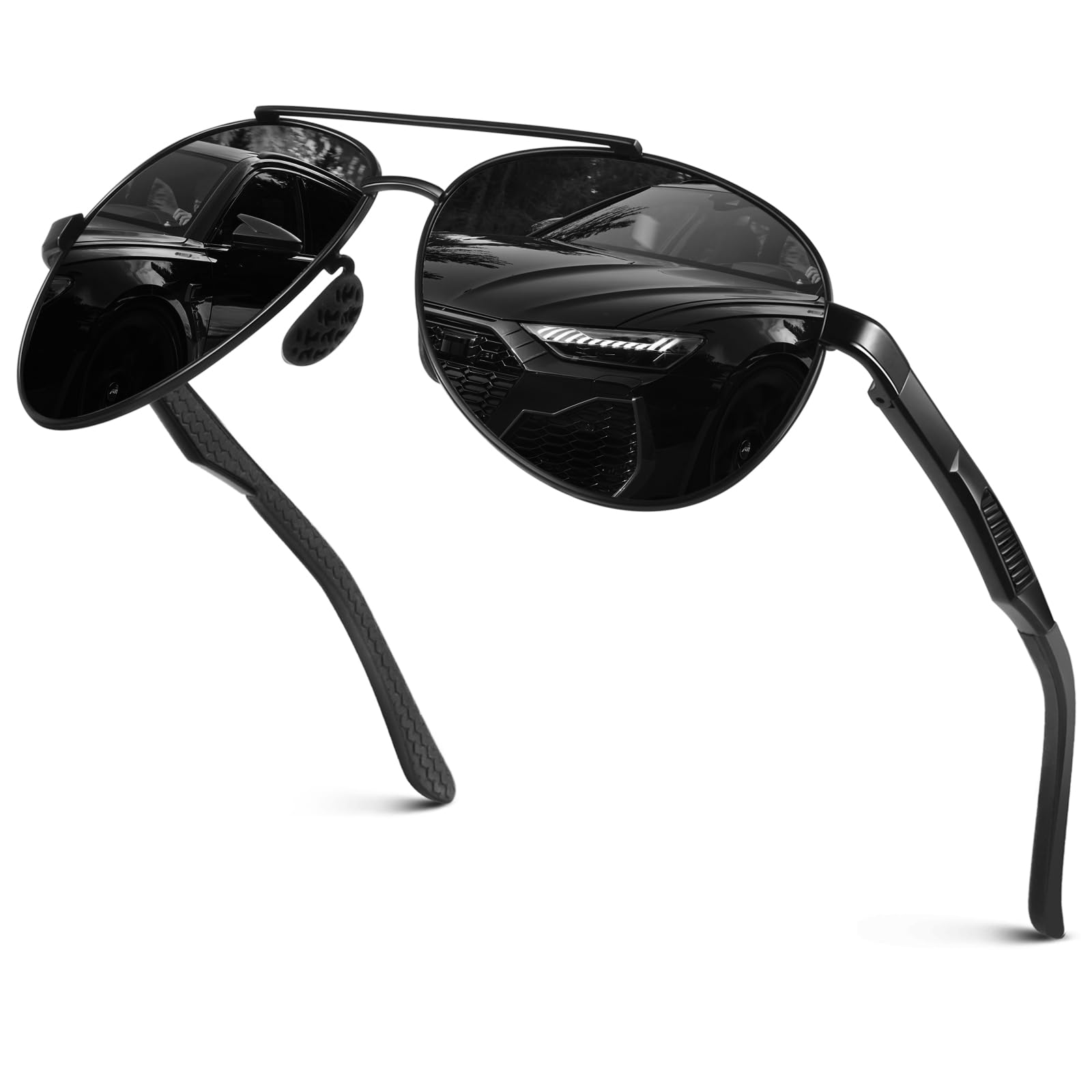 WEAROYO Classic Al-Mg Alloy Pilot Polarized Sunglasses Men Womens Military Style UV400 Protection