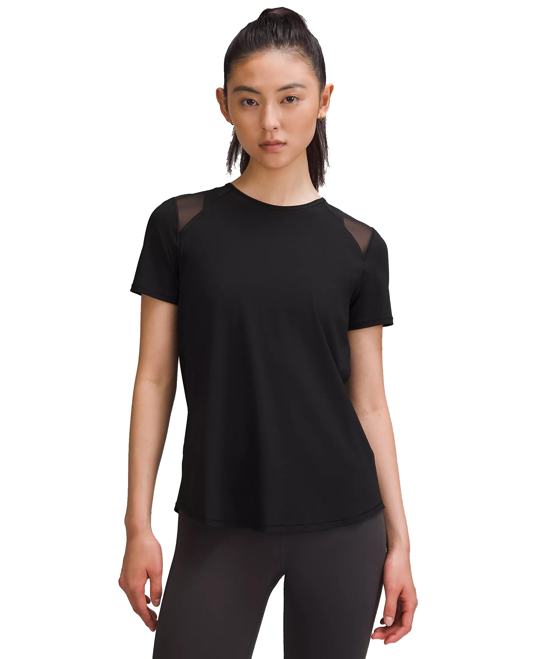 ap'pulse Women's Shorts Sleeve Front Shoulder Mesh Sports Tshirt-picture-13