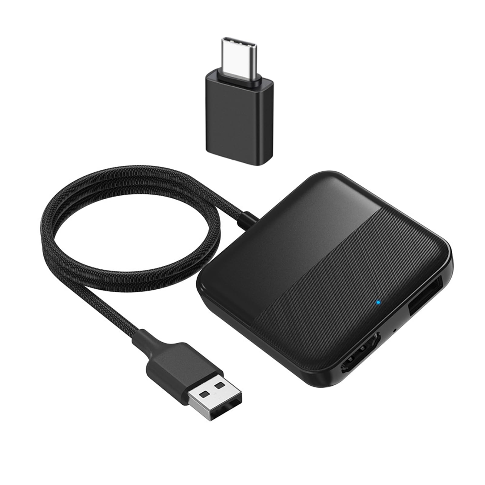 Adaptador Multimedia HD-MI para Coches con conexión por Cable, Ideal para Dispositivos USB y decodificadores.