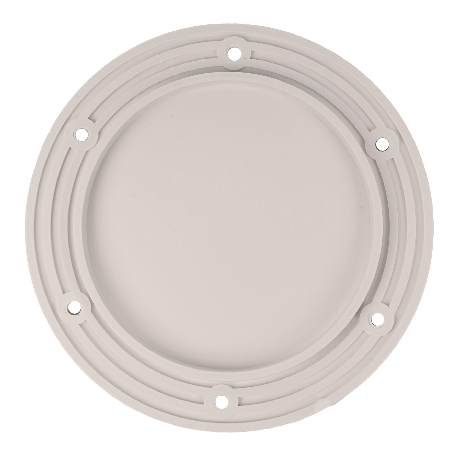 T.H. Marine Designer Series Screw-Down Deck Plate – 6-Inch White, Textured & Flanged For Secure Fit