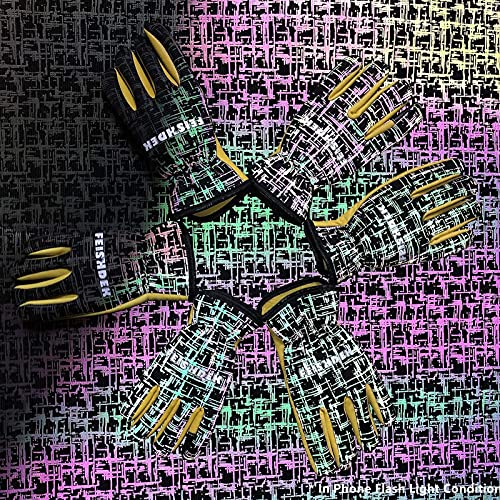 Feishdek Kids Genuine Leather Work Gloves, Kids Gardening Work Gloves, Safety Gloves, Reflective, Breathable Design, Perfect For Children Gardening, Yard Work, Outdoor (Medium, Black, 4-6 Years Old) #TOP1