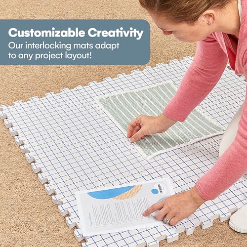 image for KnitIQ Double-Sided Blocking Mats for Knitting and Crochet Projects - 