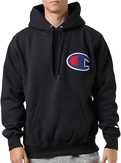Champion(チャンピオン) パーカー スウェット 裏起毛 ストリート ビッグCロゴ刺繍 サガラワッペン フーデッドスウェットシャツC3-E127メンズ