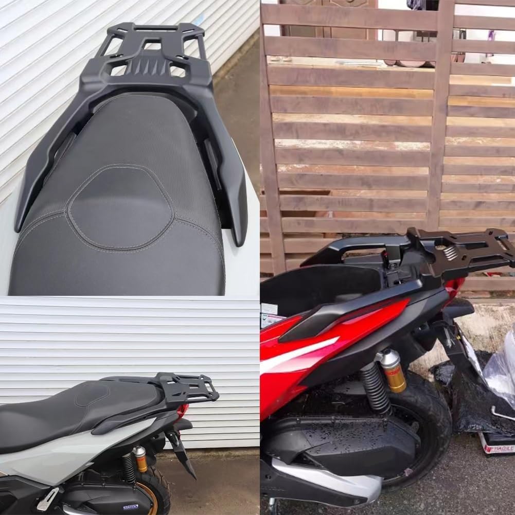 Motorcycle Rear Luggage Storage Racks Extended Shelf for ADV160 ADV 160 ADV-160 2023 2024 2025 2026, Aluminum Trunk Top Box Carrier Bracket Plate Kit Rear Cargo Saddlebag Support Holder (No.2)