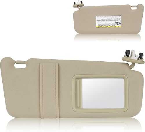 Miniatura 14 de Visera solar con luz para Toyota Camry 2007-2011 con techo solar, lado izquierdo del conductor gris parasol de repuesto 74320-06800-B0