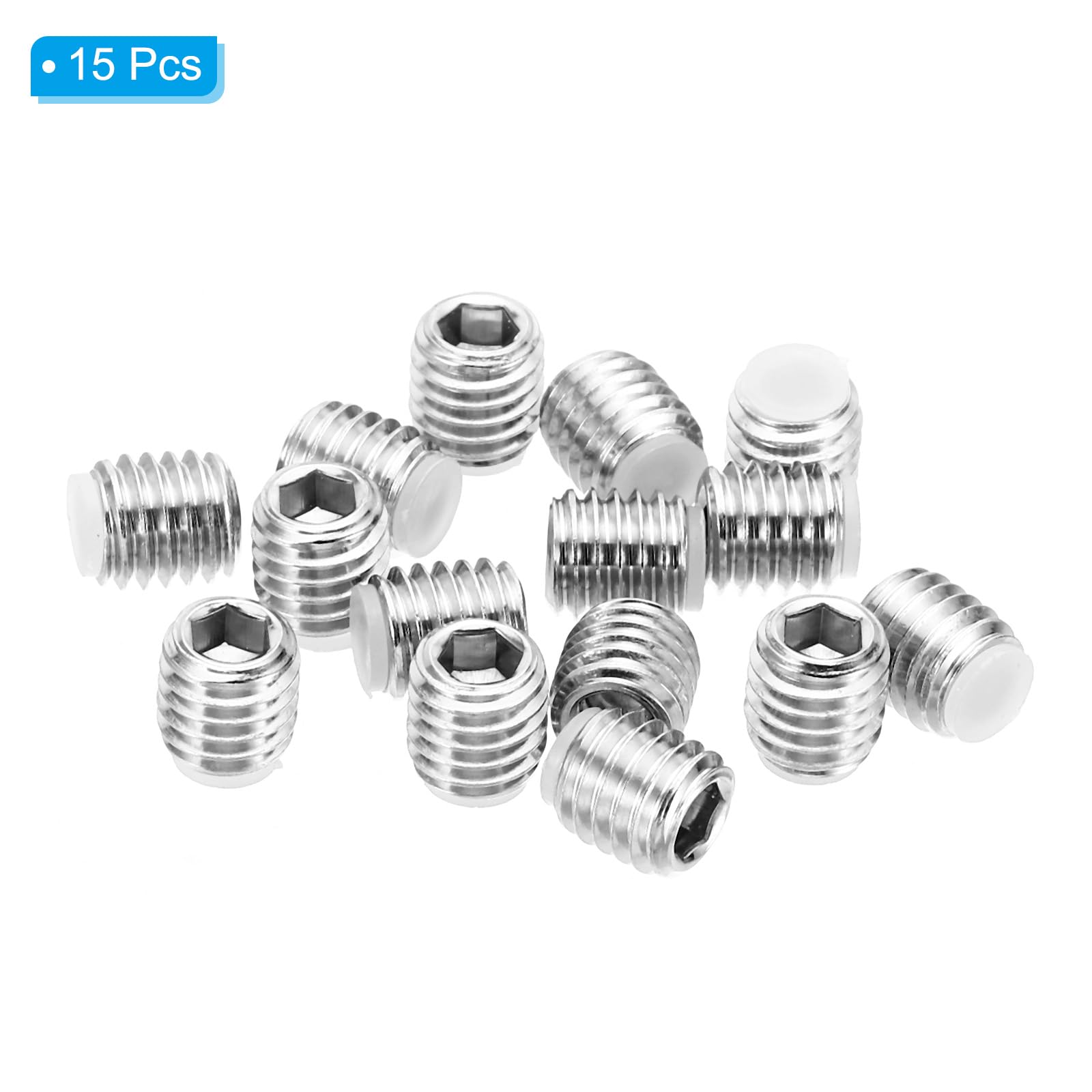 PATIKIL M8x8mm Nylon Tip Grub Screw - Image 3