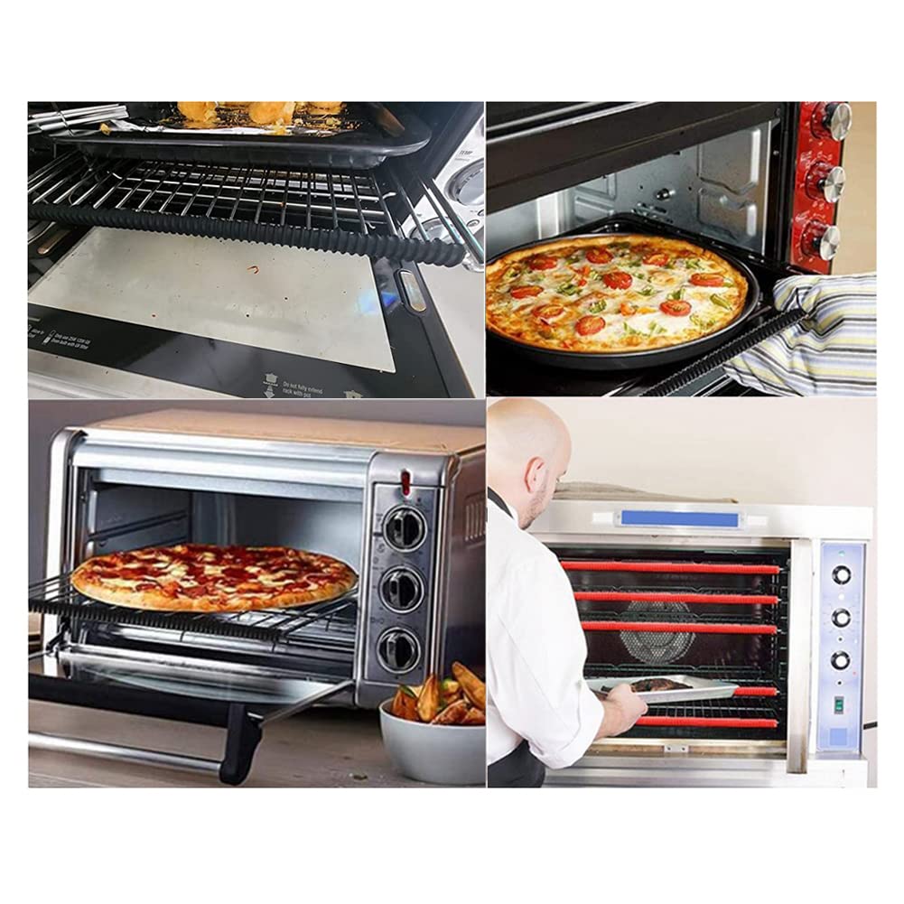 Protezioni Per Griglie Forno In Silicone - 4 Pezzi Resistente Al Calore, Rosso - Foto 6