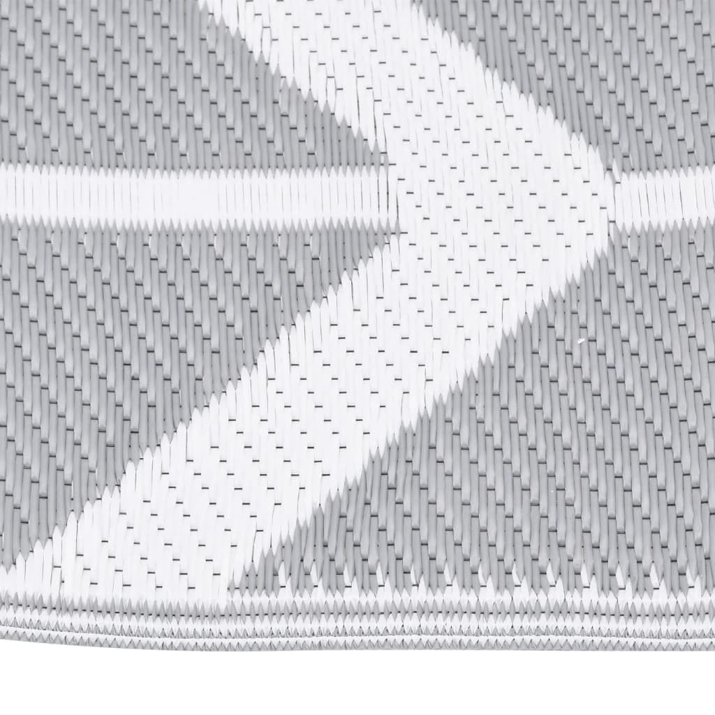 Tapis d'extérieur ARAKIL - Gris - 160 x 230 cm - Résistant aux intempéries - Antidérapant - Pour balcon, jardin, piscine, avec motif jacquard double couche, lavable