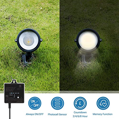 image for DEWENWILS 60W Outdoor Low Voltage Transformer with Timer and Photocell