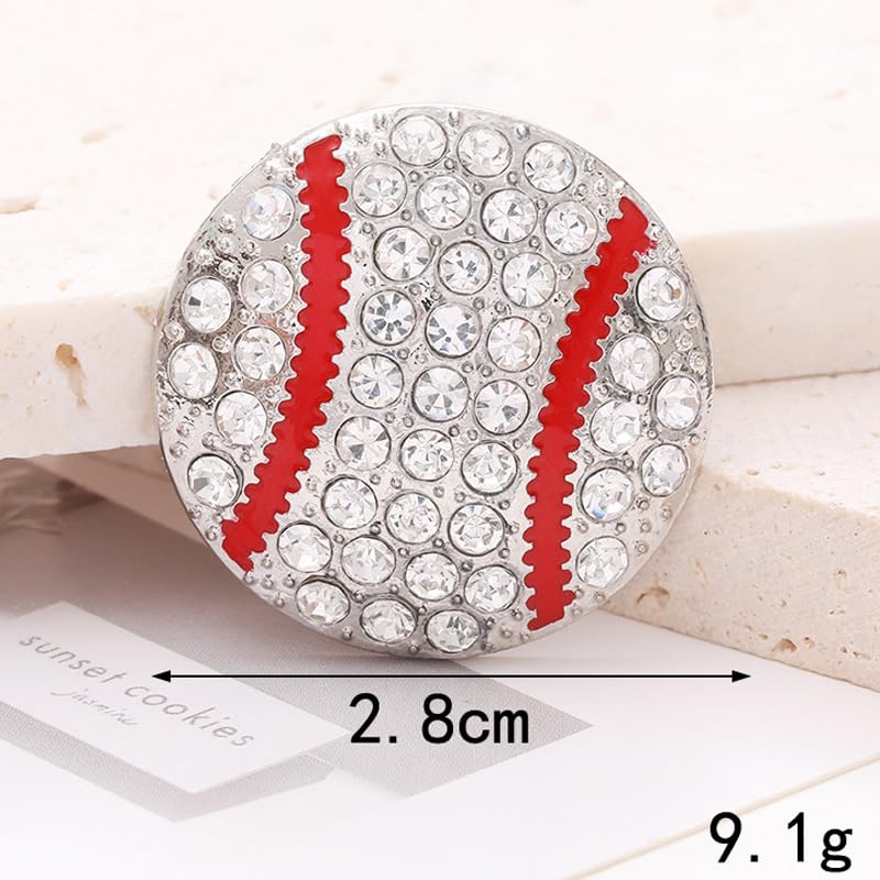 Image of Shiny Rhinestone Baseball Rugby Basketball Enamel Pin Creative Lapel Brooch for Women Men Sports Fans Jackets Backpack Hats Clothes Gift