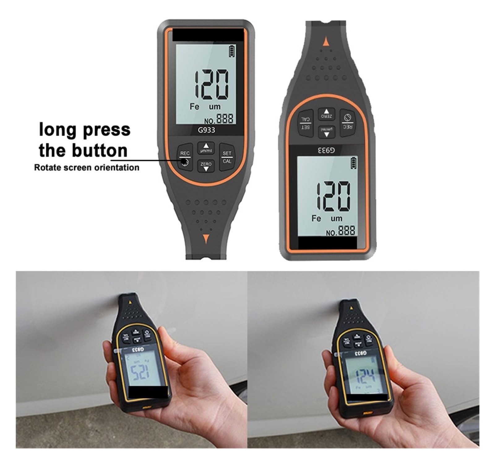 Amazon.co.jp: ポータブル塗装厚さ計 膜厚計 0-1700/0.1