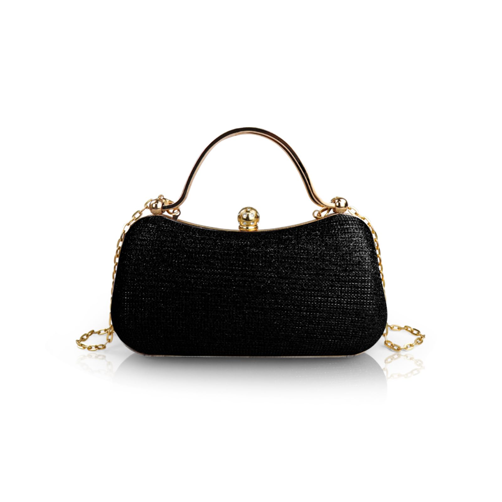 Damskie torebki wieczorowe, stylowe torebki z PCW na wieczór crossbody dla kobiet z odpinanym łańcuszkiem, elegancka błyszcząca torebka ze strasu, sprzęgło na imprezy, kolacje i wesele