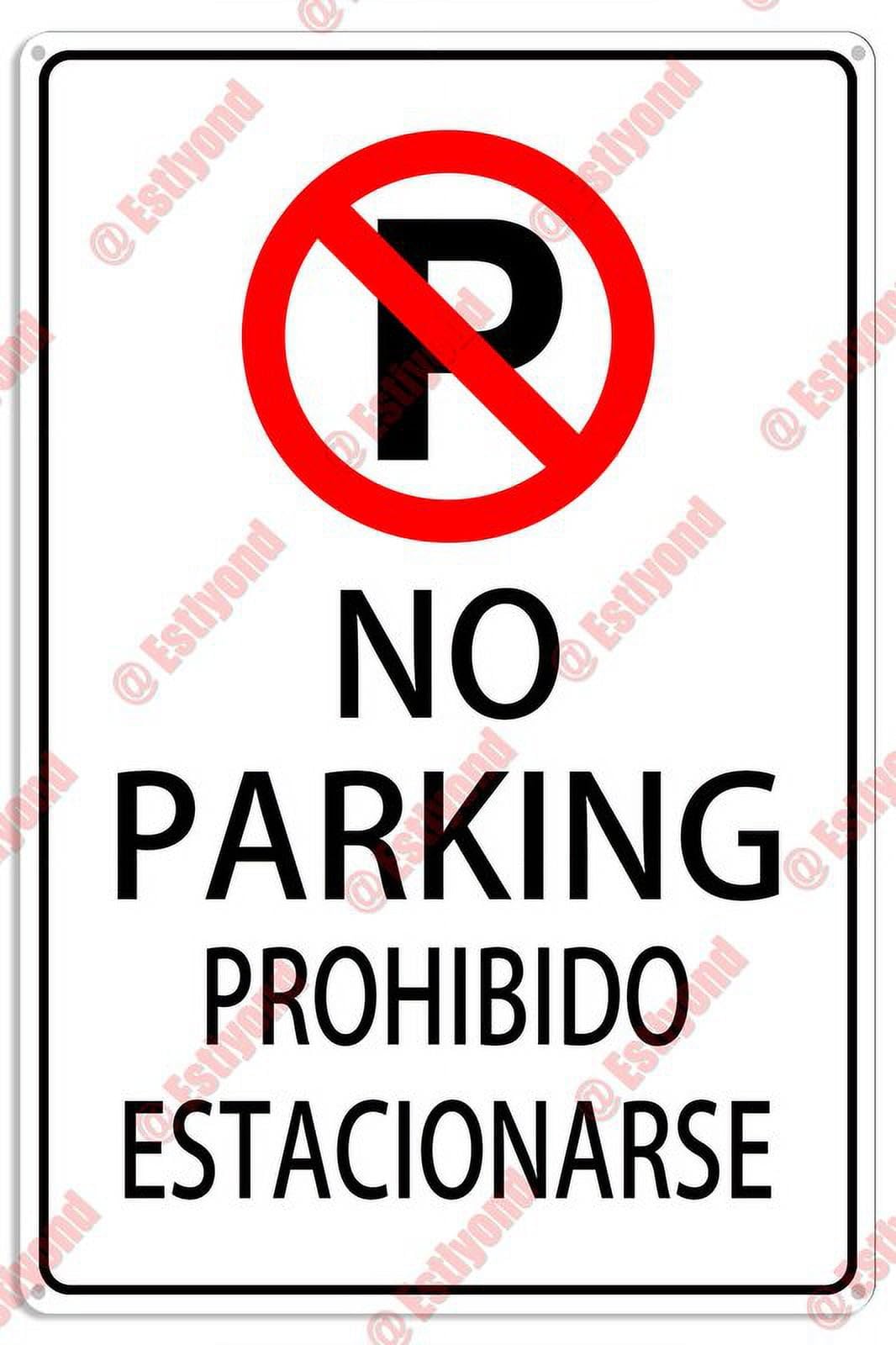 No Parking with Symbol Caution Warning Notice Aluminum Metal Sign 8"X12"