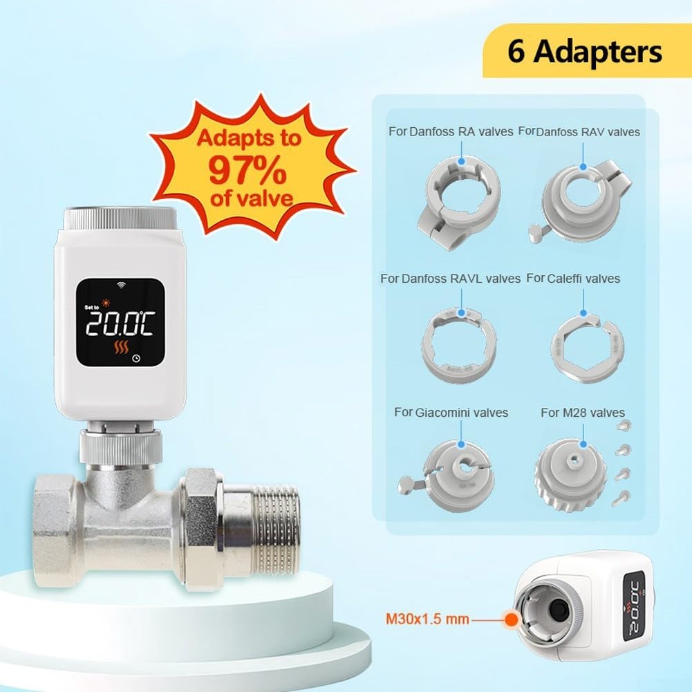 Válvula de radiador Zigbee Smart TRV para control de aplicación Tuya
