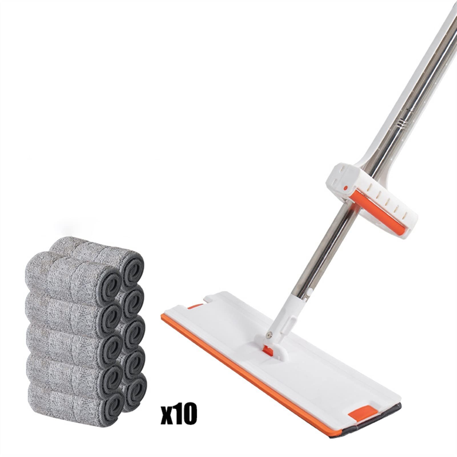 fregona Magic Auto-Retorno de trapeador Plano Lavado a Mano Libre Squeree Frife con Herramientas de Almohadillas de reemplazo de Microfibra for Lavar el Piso mop (Color : Within 10 Pads)