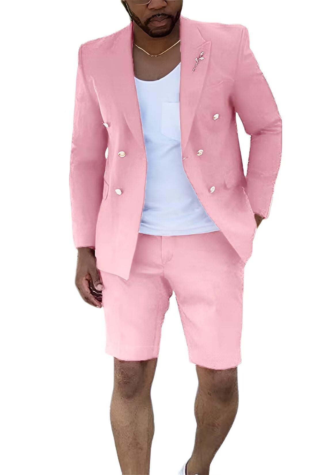 Short Suits for Men 2 Piece Summer Mens Suit Beach Wedding Tuxedo