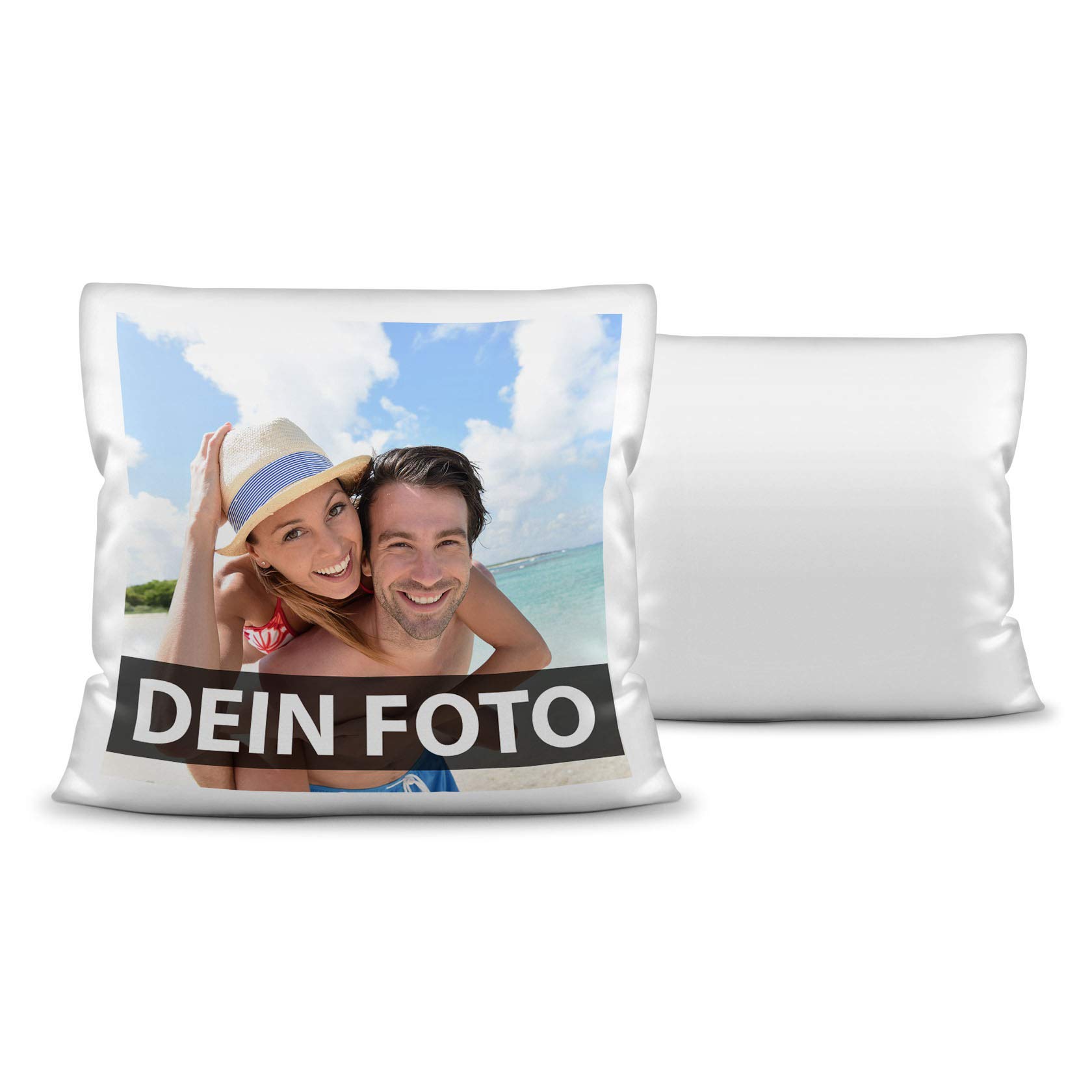 Print Royal Foto-Kissen Selbst gestalten (40 x 40 cm) - mit Foto individuell Bedruckt/aus 100% Polyester/Personalisierte Geschenk-Idee/Kopf-Kissen inkl. Füllung