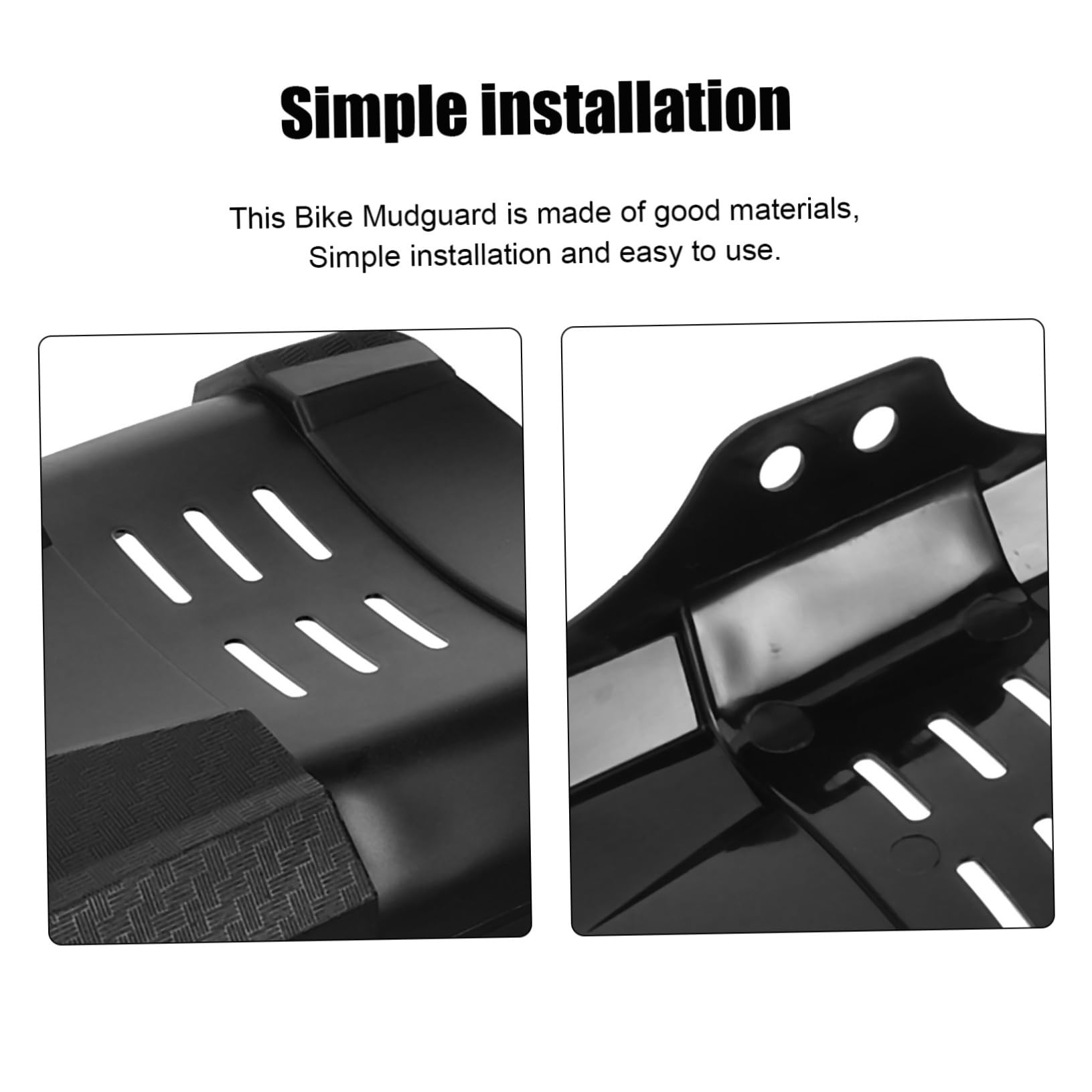 Gatuida Guardabarros Resistente para Bicicleta Resistente Al Desgaste Protector para Ruedas De Bicicleta Práctico De Fibra De Carbono Color Negro