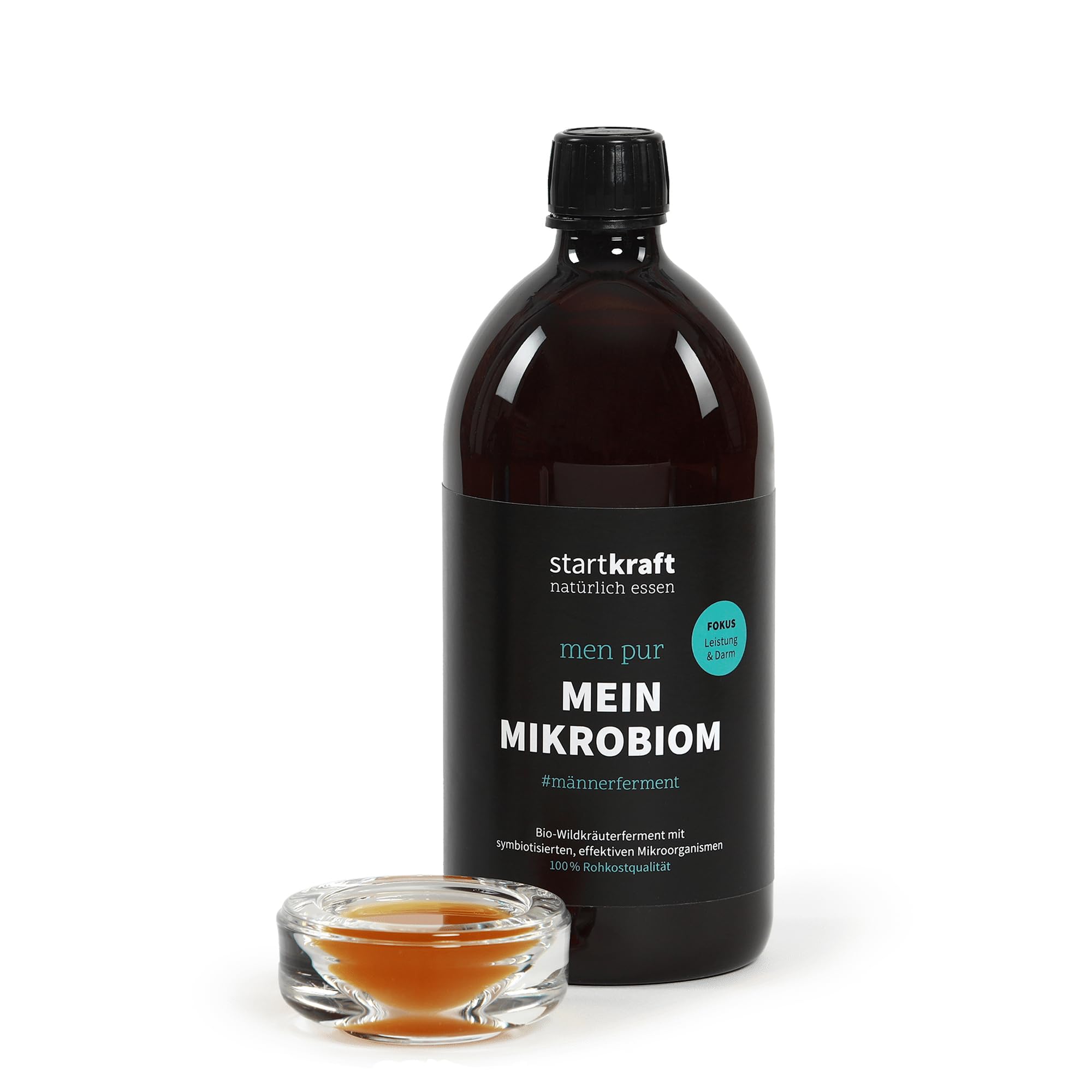 Mikrobiom Men Pur 1 Liter, Wildkräuterferment mit effektiven Mikroorganismen, 33 Bakterienstämme, Nahrungsergänzungsmittel vegan und glutenfrei