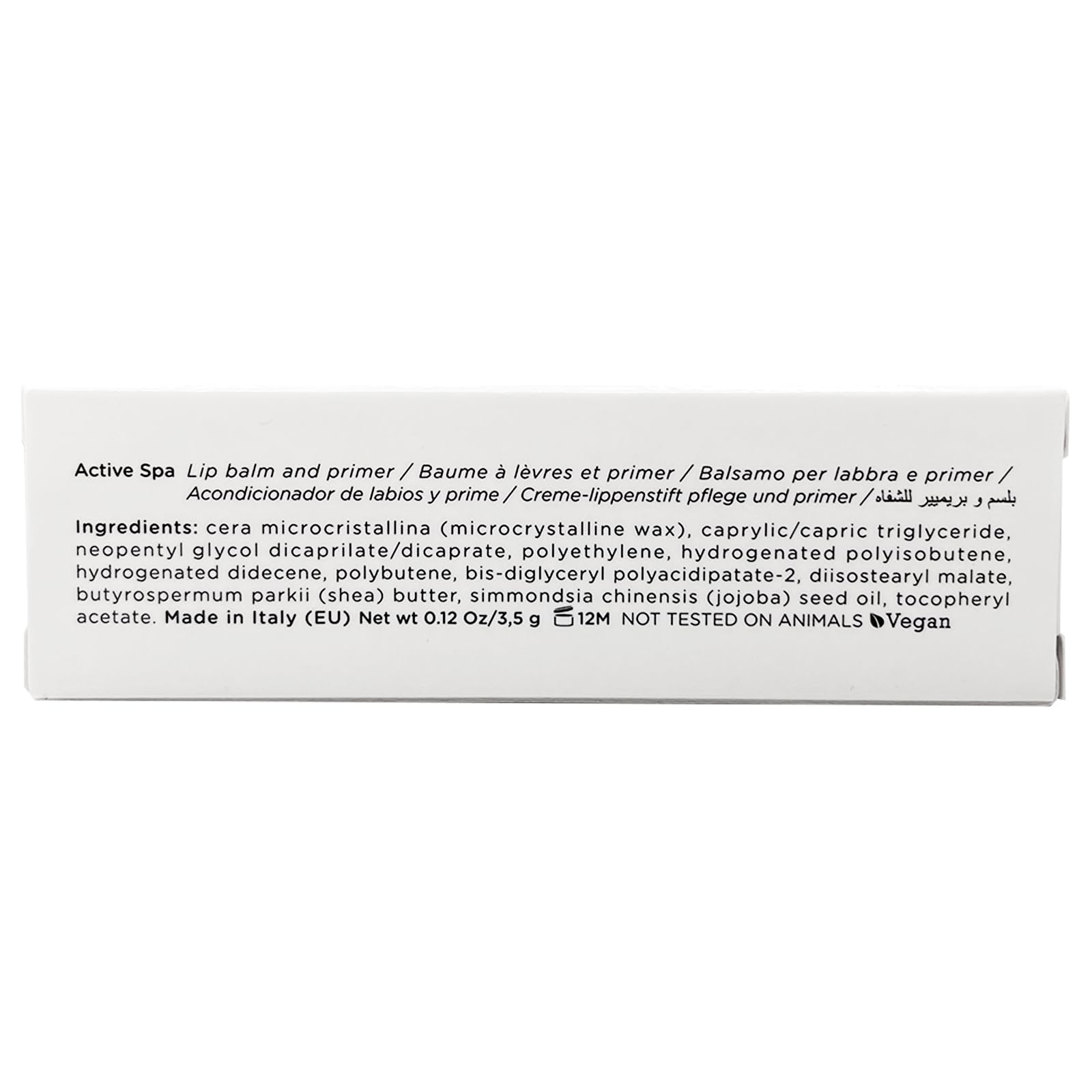 Lord & Berry ACTIVE SPA Moisturizing Lip Balm And Primer Enriched With Vitamin E, Neutral