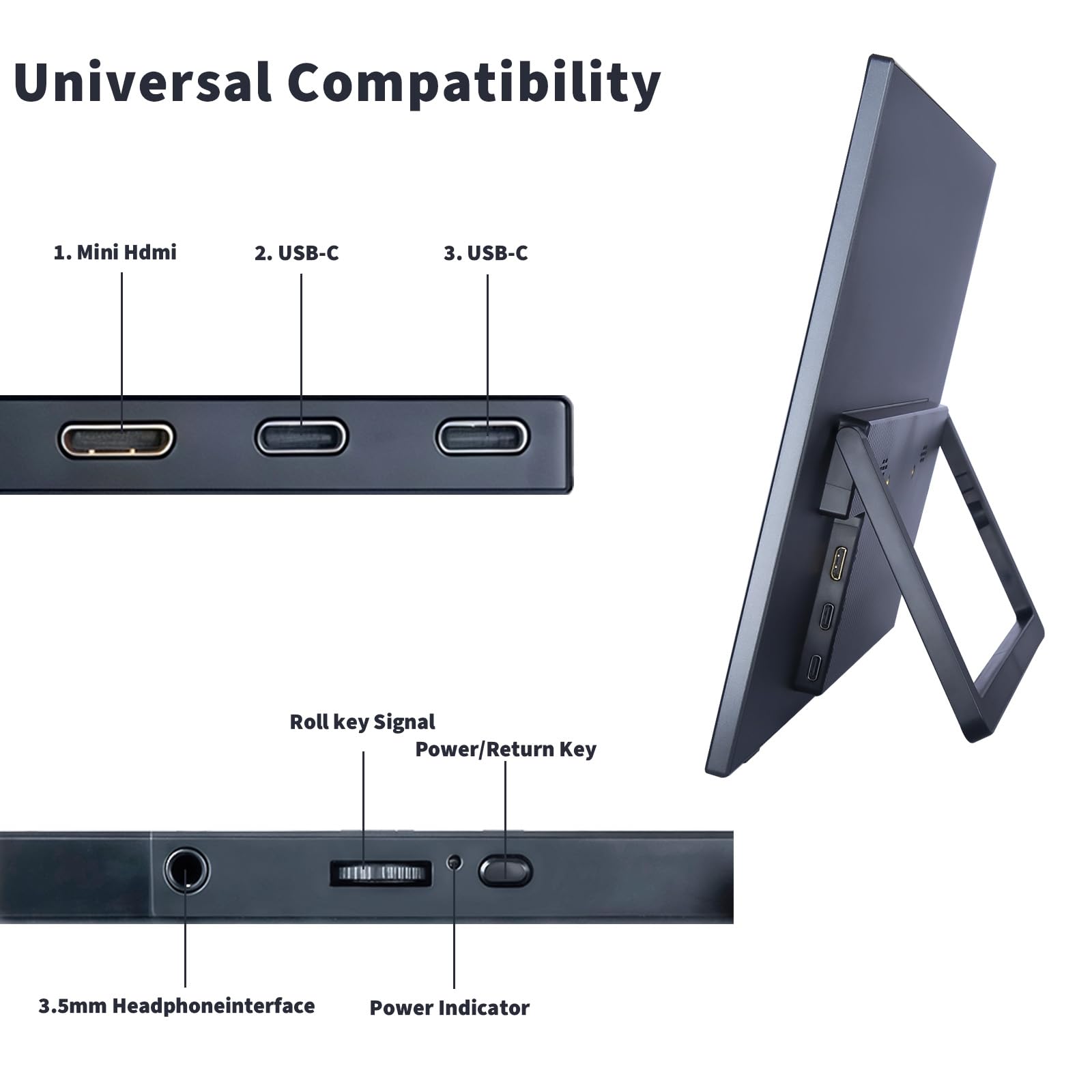 Amazon.co.jp: Maovz 大型ポータブルモニター 18.5インチ、1080P FHD