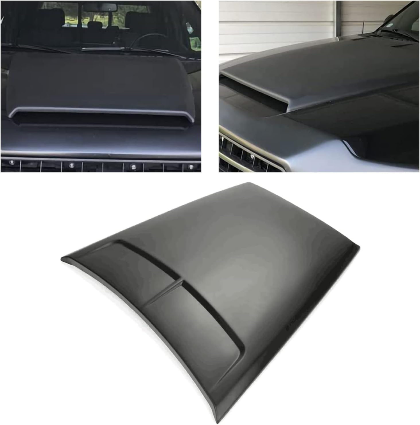 KUAFU Front Hood Scoop Cover Compatible with 2015-2020 Ford F-150 Truck Hood Scoop Roof Scoop Air Flow Intake Bonnet Vent Cover Painted Black