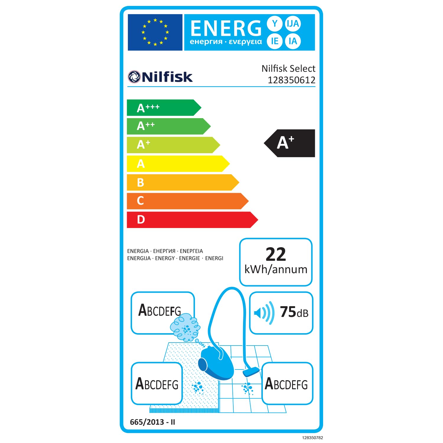 Nilfisk Aspiradora Select para Suelos y Alfombras - Aspirador de Trineo Anti-Alérgenos con filtro HEPA, Elimina el Polen de Suelos y Aire - Negra (BLSU13P08A1)