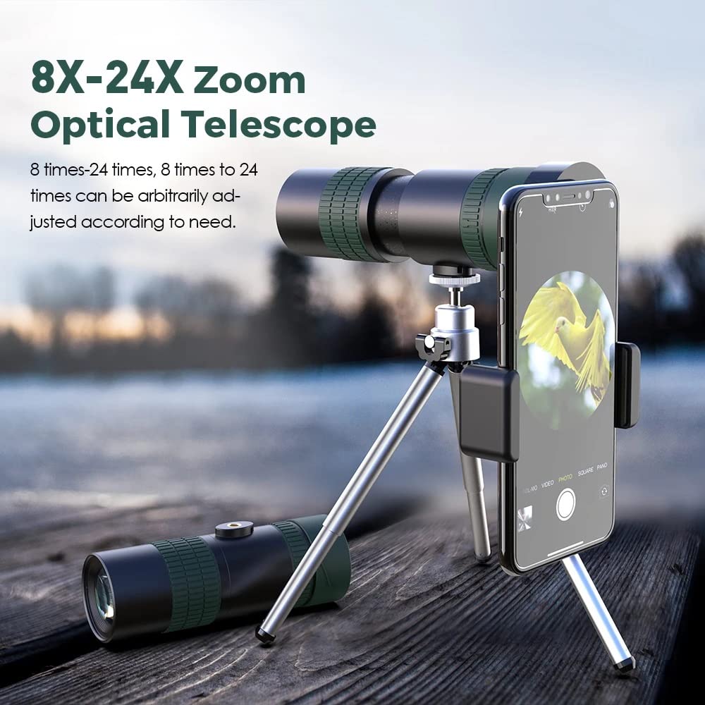 Monocular Compacto y Potente con súper Zoom, teleobjetivo para teléfono móvil, monóculo para Accesorios de Camping